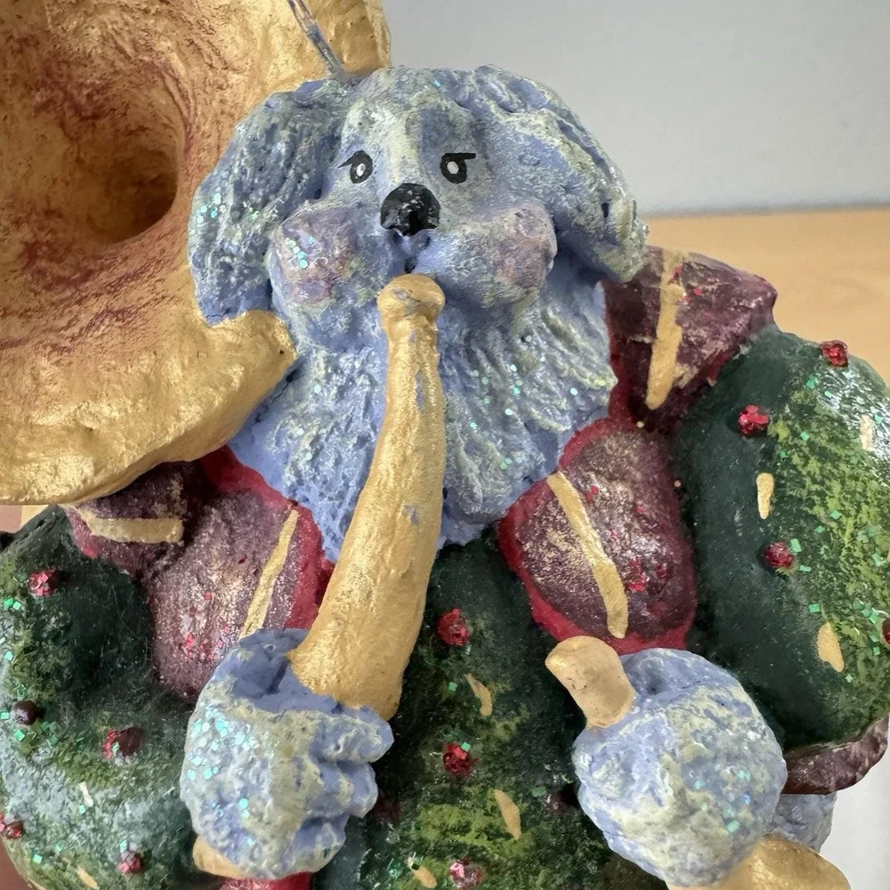 Vtg 90s‎ Dept 56 Dog Tuba Player Czarry Nights Christmas Ornament Whimsy Retired